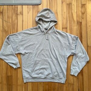 Gymshark Oversized Hoodie Tan Logo Pullover Hooded Sweatshirt Men L